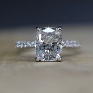 3 Carat Cushion Cut Lab-Grown Diamond Ring IGI Certified,